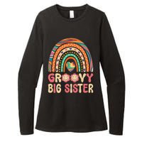 Groovy Big Sis 60s 70s Outfit Rainbow Hippie Cute Big Sister Womens CVC Long Sleeve Shirt