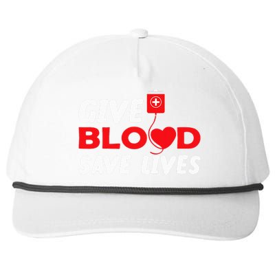 Give Blood Save Lives Donate Blood Donate Life Snapback Five-Panel Rope Hat