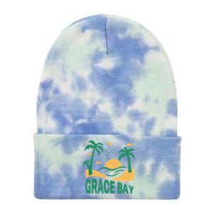 Grace Bay Summer Vacation Travel Souvenir Tie Dye 12in Knit Beanie