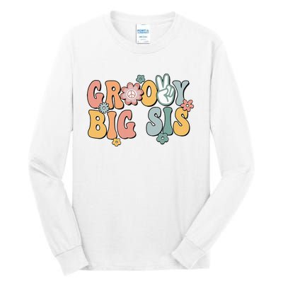 Groovy Big Sis Retro Sister Matching Family Tall Long Sleeve T-Shirt