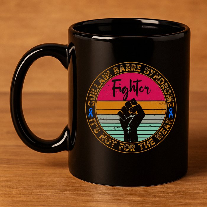 Guillain Barre Syndrome Awareness Fighter Warrior 11oz C Handle Ceramic Mug