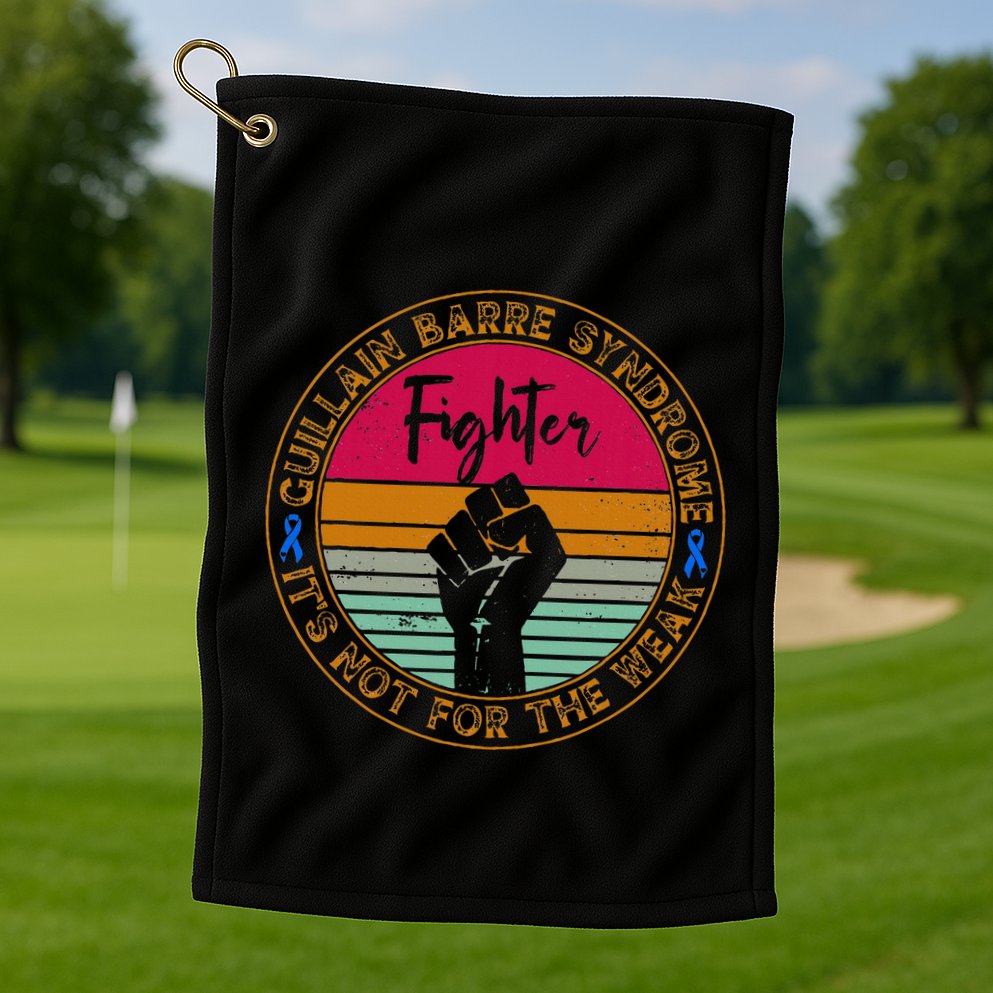 Guillain Barre Syndrome Awareness Fighter Warrior Golf Towel