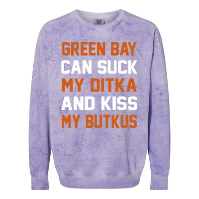 Green Bay Sucks Butkus Chicago Football Team Colorblast Crewneck Sweatshirt