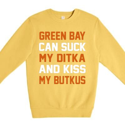 Green Bay Sucks Butkus Chicago Football Team Premium Crewneck Sweatshirt