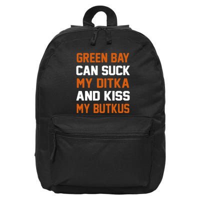 Green Bay Sucks Butkus Chicago Football Team 16 in Basic Backpack