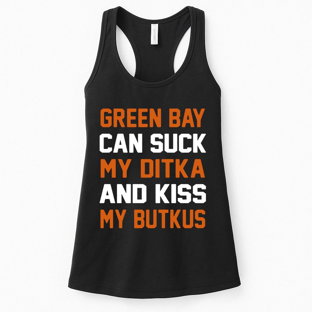 Green Bay Sucks Butkus Chicago Football Team Womens Tank Top