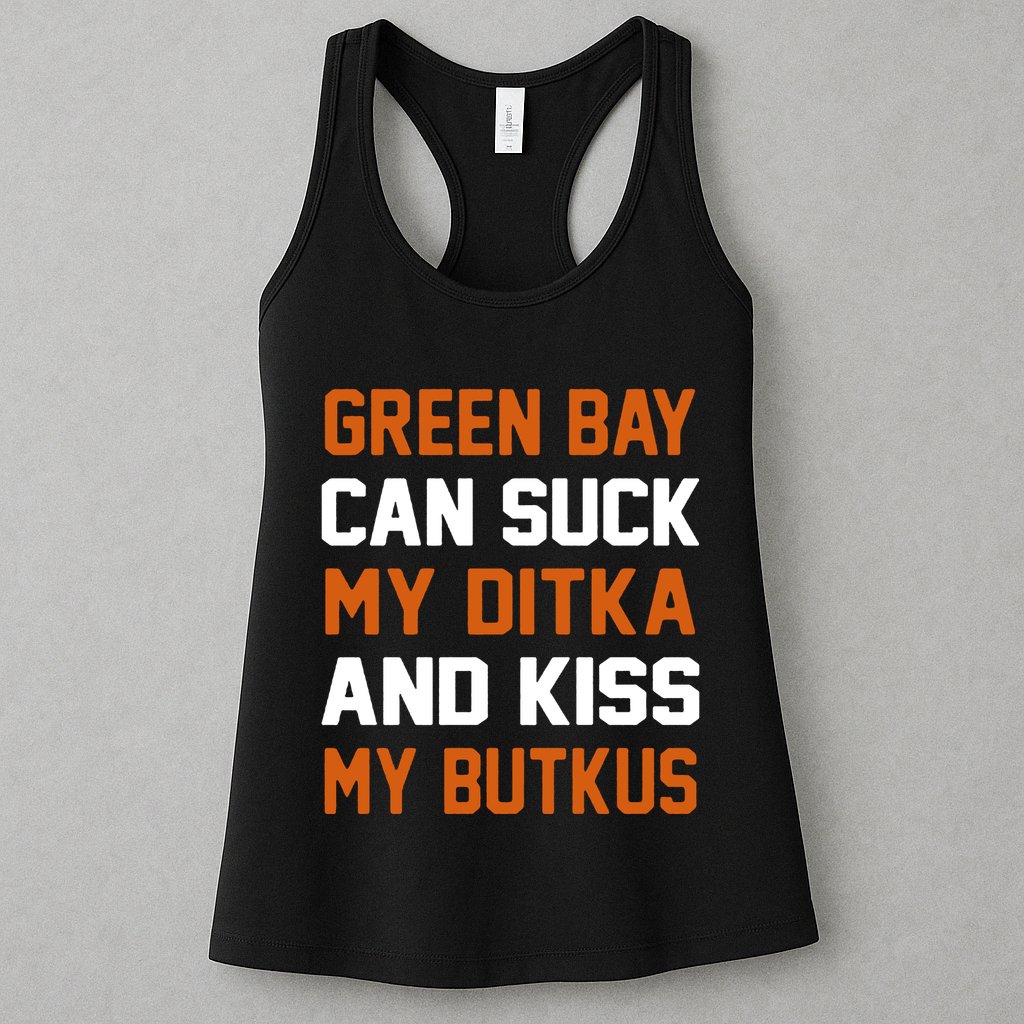 Green Bay Sucks Butkus Chicago Football Team Womens Tank Top