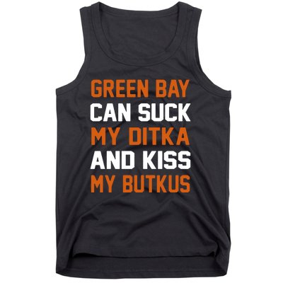 Green Bay Sucks Butkus Chicago Football Team Tank Top