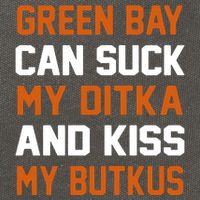 Green Bay Sucks Butkus Chicago Football Team Cotton Canvas Backpack