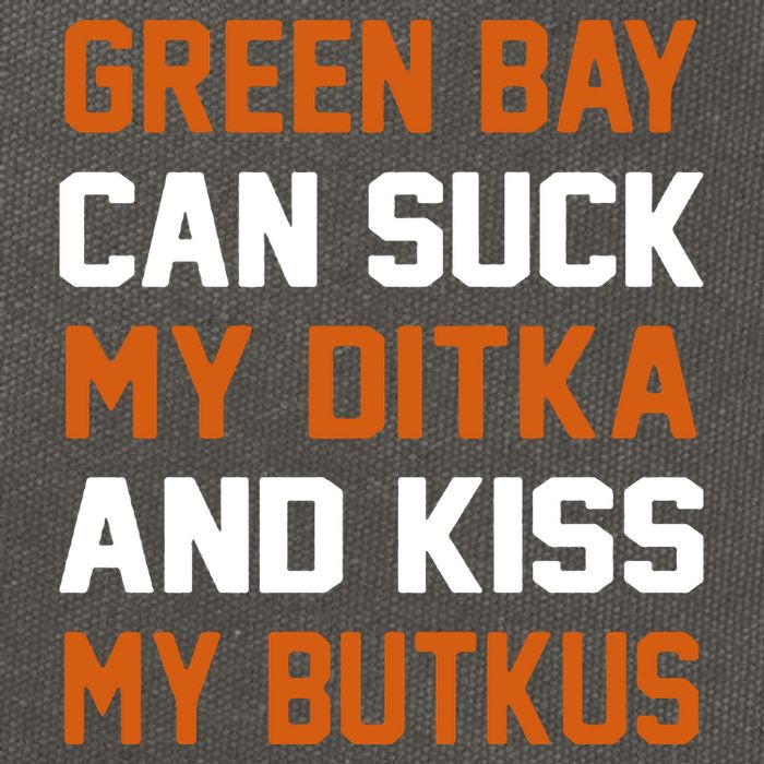 Green Bay Sucks Butkus Chicago Football Team Cotton Canvas Backpack