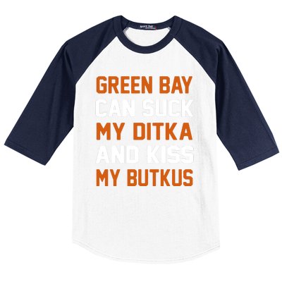 Green Bay Sucks Butkus Chicago Football Team Baseball Sleeve Shirt