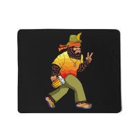 German Bigfoot Sasquatch Beer Lederhose Funny Oktoberfest Mousepad