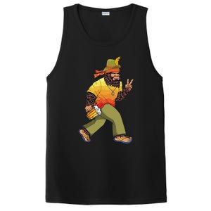 German Bigfoot Sasquatch Beer Lederhose Funny Oktoberfest PosiCharge Competitor Tank