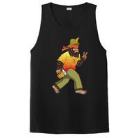 German Bigfoot Sasquatch Beer Lederhose Funny Oktoberfest PosiCharge Competitor Tank