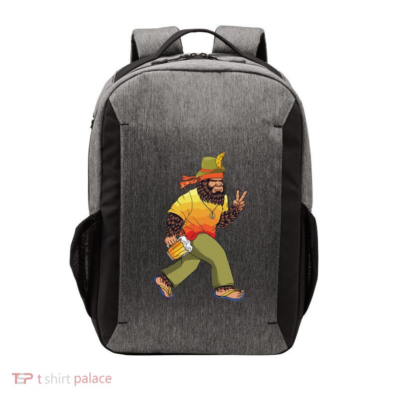German Bigfoot Sasquatch Beer Lederhose Funny Oktoberfest Vector Backpack