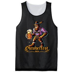 German Bigfoot Sasquatch Lederhose Funny Oktoberfest 2024 Mesh Reversible Basketball Jersey Tank