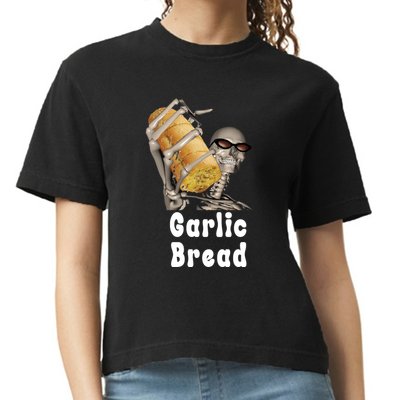 Garlic Bread Skeleton Funny Skeleton Meme Comfort Colors Boxy T-Shirt