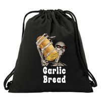 Garlic Bread Skeleton Funny Skeleton Meme Drawstring Bag