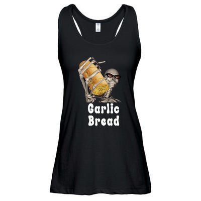 Garlic Bread Skeleton Funny Skeleton Meme Ladies Essential Flowy Tank