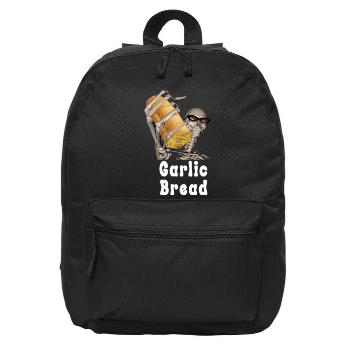 Garlic Bread Skeleton Funny Skeleton Meme 16 in Basic Backpack