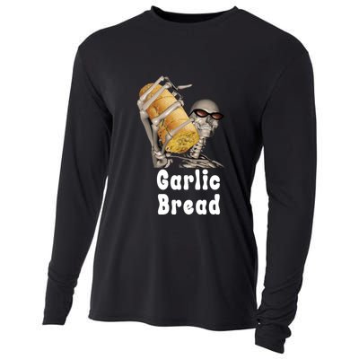 Garlic Bread Skeleton Funny Skeleton Meme Cooling Performance Long Sleeve Crew