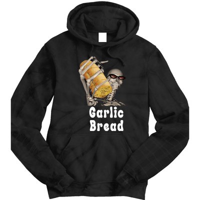 Garlic Bread Skeleton Funny Skeleton Meme Tie Dye Hoodie