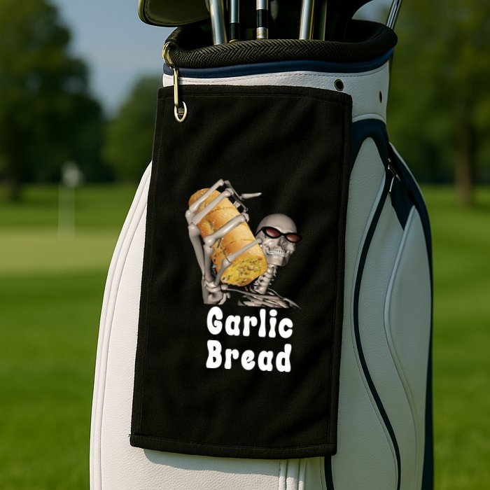 Garlic Bread Skeleton Funny Skeleton Meme Golf Towel
