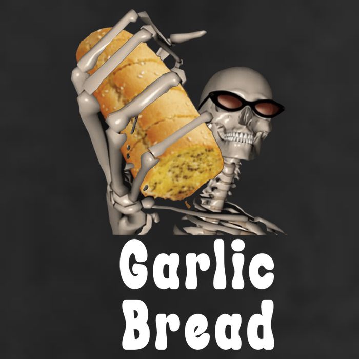 Garlic Bread Skeleton Funny Skeleton Meme Golf Towel