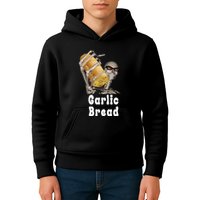 Garlic Bread Skeleton Funny Skeleton Meme Kids Hoodie