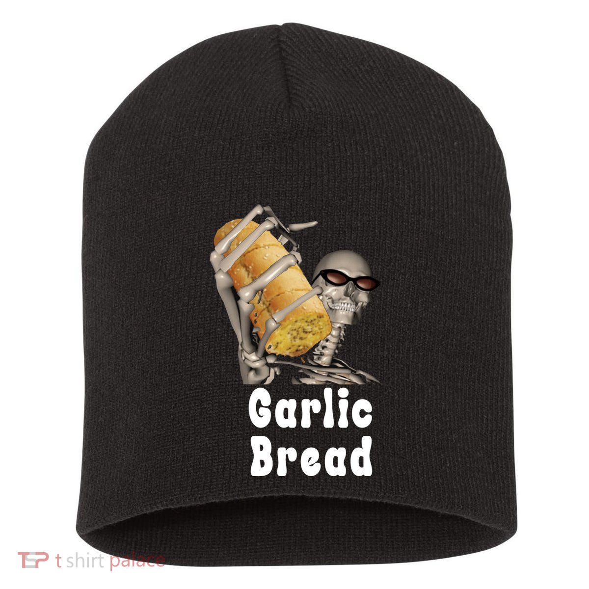 Garlic Bread Skeleton Funny Skeleton Meme Short Acrylic Beanie