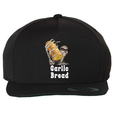 Garlic Bread Skeleton Funny Skeleton Meme Wool Snapback Cap