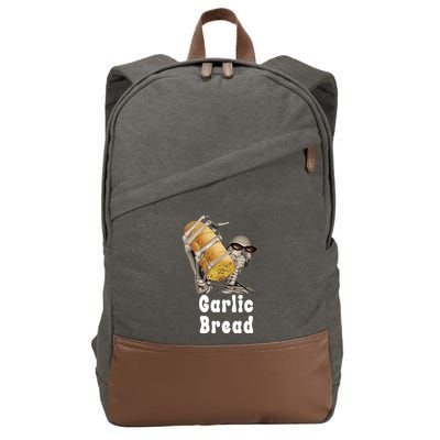 Garlic Bread Skeleton Funny Skeleton Meme Cotton Canvas Backpack