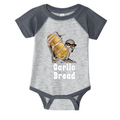 Garlic Bread Skeleton Funny Skeleton Meme Infant Baby Jersey Bodysuit