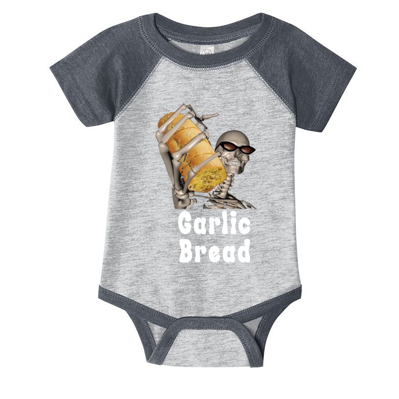 Garlic Bread Skeleton Funny Skeleton Meme Infant Baby Jersey Bodysuit