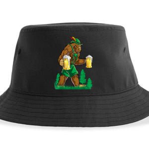 German Bigfoot Sasquatch Lederhose Funny Oktoberfest Costume Sustainable Bucket Hat