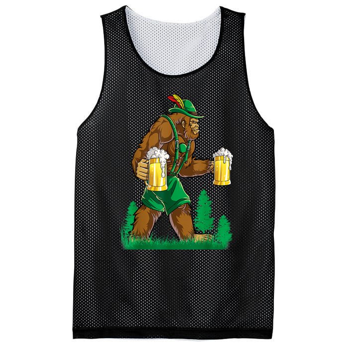 German Bigfoot Sasquatch Lederhose Funny Oktoberfest Costume Mesh Reversible Basketball Jersey Tank