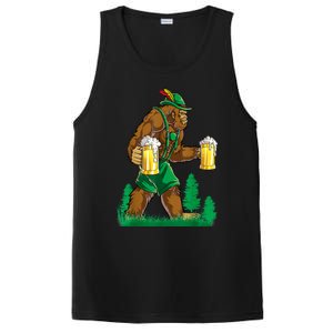 German Bigfoot Sasquatch Lederhose Funny Oktoberfest Costume PosiCharge Competitor Tank