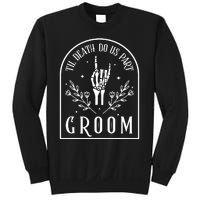 Groom Bride Skeleton Gothic Halloween Engagement Wedding Sweatshirt