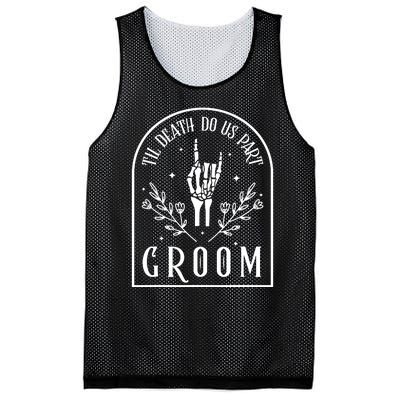 Groom Bride Skeleton Gothic Halloween Engagement Wedding Mesh Reversible Basketball Jersey Tank