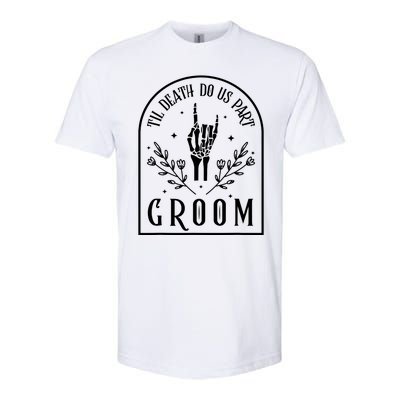 Groom Bride Skeleton Gothic Halloween Engagement Wedding Softstyle CVC T-Shirt