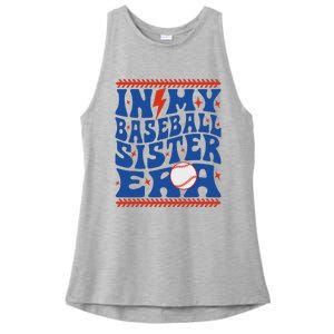 Groovy Baseball Sister Era Design Ladies PosiCharge Tri-Blend Wicking Tank