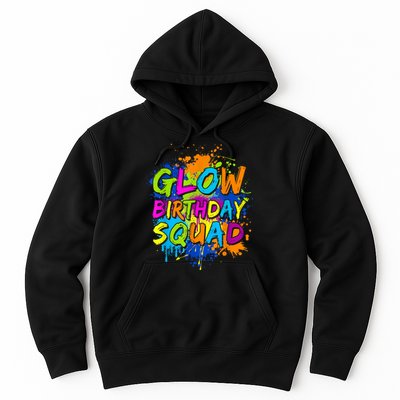 Glow Birthday Squad Retro 80s Costume Birthday Party Squad Hoodie