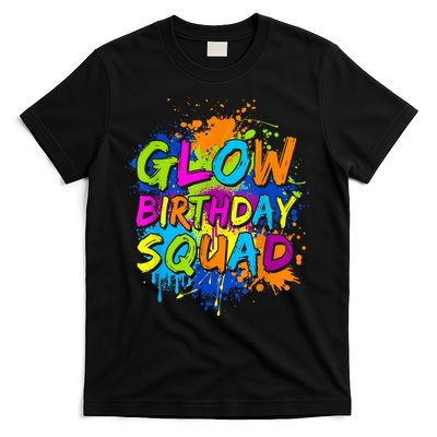 Glow Birthday Squad Retro 80s Costume Birthday Party Squad T-Shirt