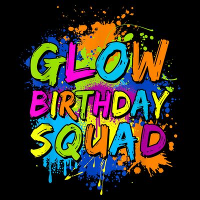 Glow Birthday Squad Retro 80s Costume Birthday Party Squad T-Shirt