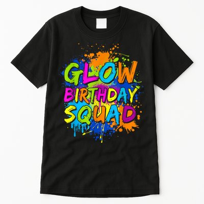 Glow Birthday Squad Retro 80s Costume Birthday Party Squad Tall T-Shirt