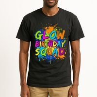 Glow Birthday Squad Retro 80s Costume Birthday Party Squad Tall T-Shirt