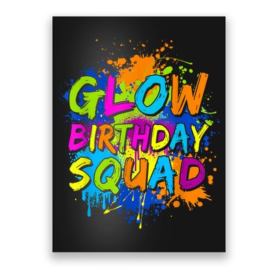 Glow Birthday Squad Retro 80s Costume Birthday Party Squad Poster