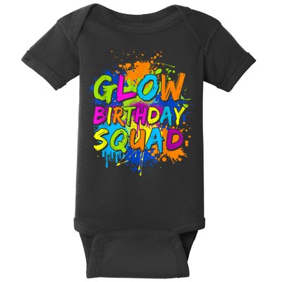 Glow Birthday Squad Retro 80s Costume Birthday Party Squad Baby Bodysuit
