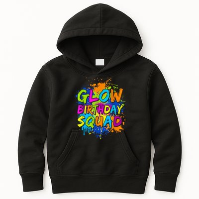 Glow Birthday Squad Retro 80s Costume Birthday Party Squad Kids Hoodie