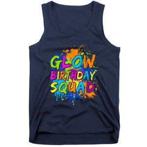 Glow Birthday Squad Retro 80s Costume Birthday Party Squad Tank Top